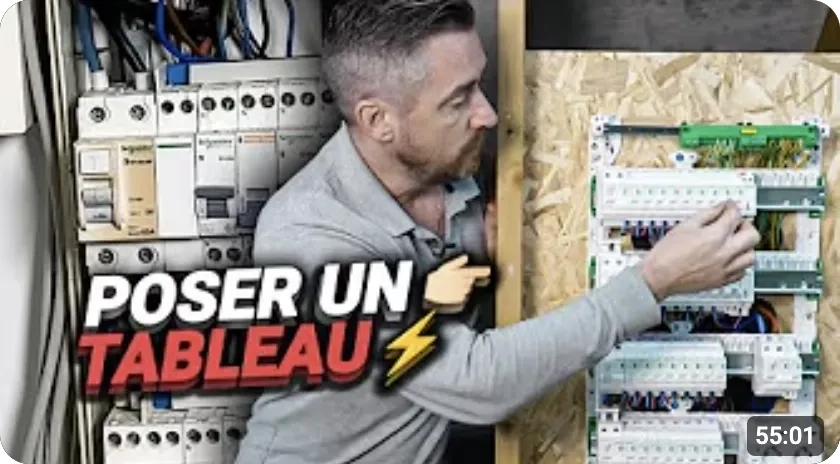 Tableau électrique secondaire & réfection — Make in France Réalisation Make in France : pose d'un tableau électrique secondaire dans les combles et réfection du tableau du rez-de-chaussée