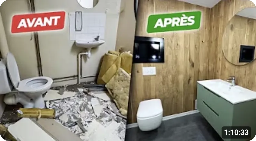 WC métamorphosé — Make in France Réalisation Make in France : métamorphose complète d'un WC